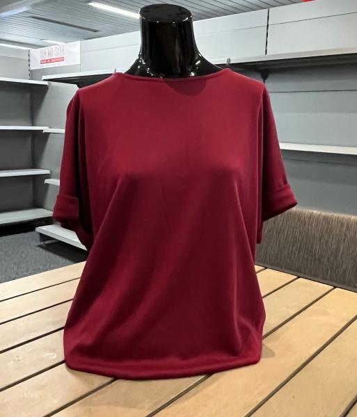 Damen Sweatshirt, bordeaux und creme